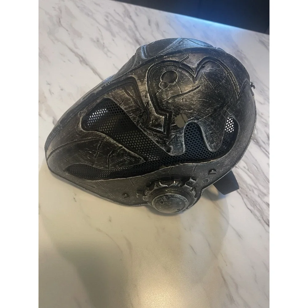 Paintball Protection Mask Silver And Black Knights Templar Full Face